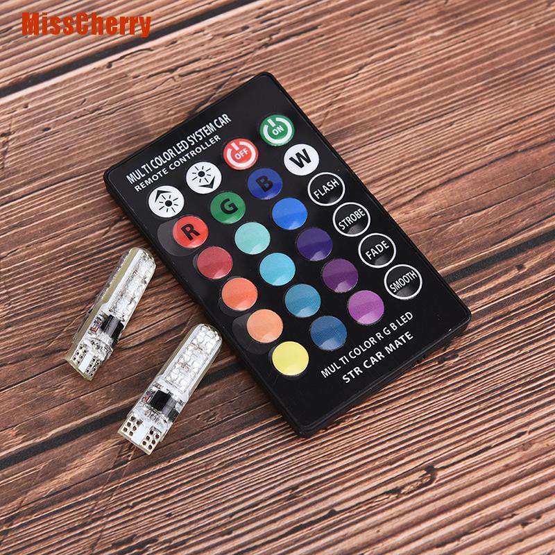 Bộ 2 Bóng Đèn Led T10 5050 W5W 6 Smd Cho Xe Hơi