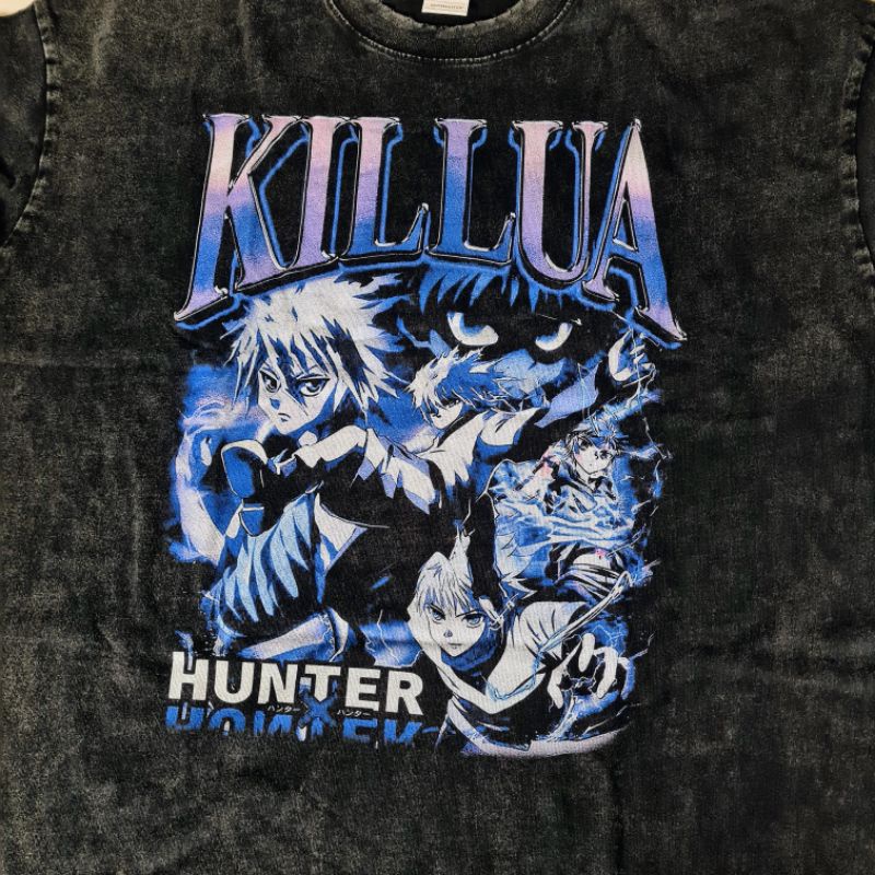 Áo thun oversize KILLUA HUNTER X HUNTER WASH - Ao phông form rộng unisex nam nữ