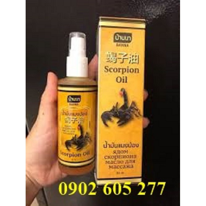(Hàng Xịn) Dầu xịt xoa bóp Bò Cạp (Scorpion) Thái Lan chính hãng