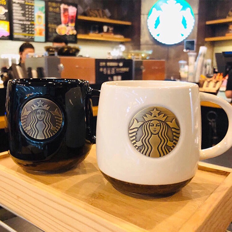 Ly Uống Nước Starbucks Bằng Gốm Kiểu Dáng Cổ Điển