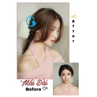 Tóc Mái Giả Kẹp 2 Bên Siêu Bền Siêu Đẹp 😍FreeShip😍 Tóc Giả Mái Có Da Đầu Đẹp Tự Nhiên