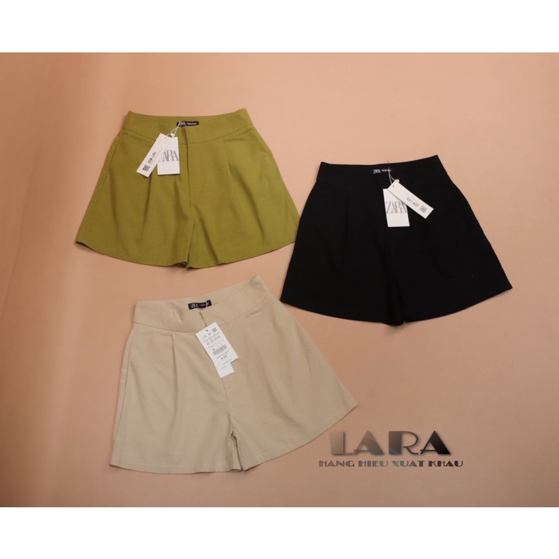 Quần shorts linen dáng A