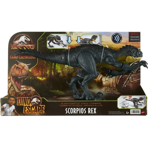 Mô hình khủng long Mattel🦕Jurassic World: Camp Cretaceous - Slash 'N Battle🦕Scorpios Rex