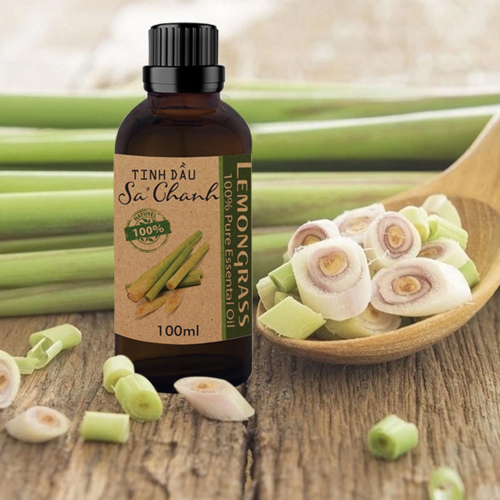 Tinh dầu sả chanh nguyên chất giúp thơm phòng, thư giản, đuổi muỗi  - sunstore.office