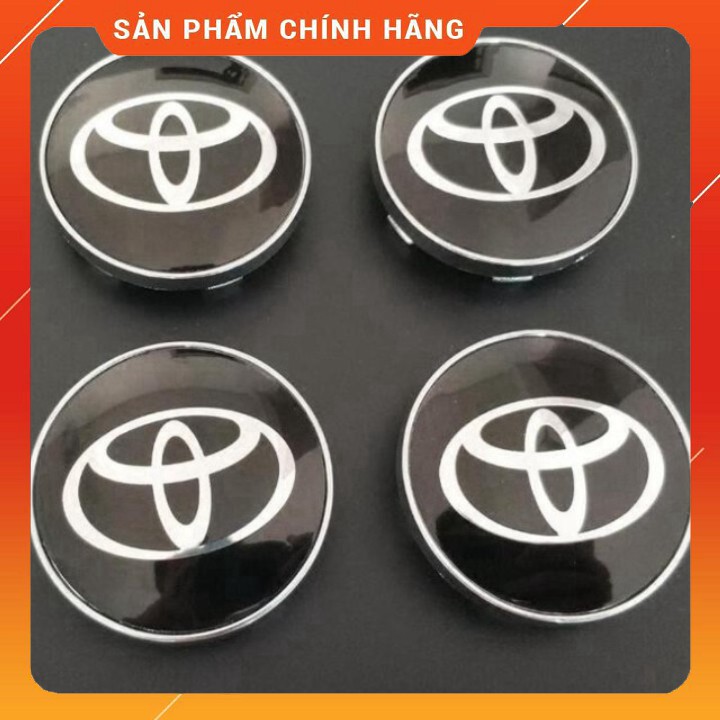 Logo chụp mâm, ốp lazang bánh xe ô tô Toyota đường kính 60mm SM