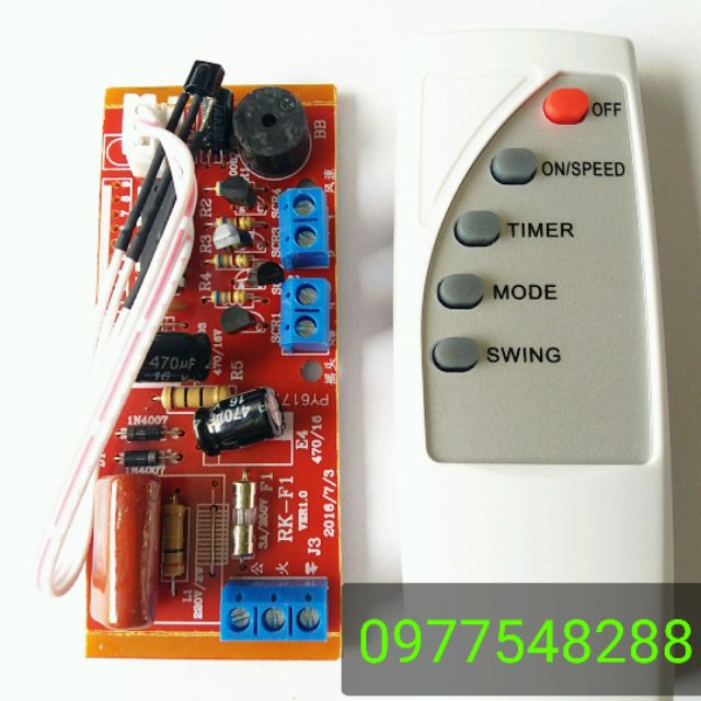 Bộ điều khiển quạt từ xa bản tiếng Anh