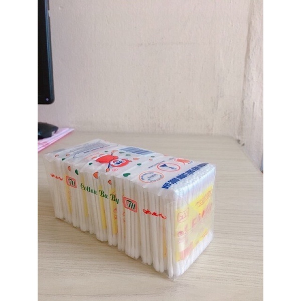 Bông vệ sinh tai mũi trẻ em Softana BZ8 dạng túi zip Lố 12 túi