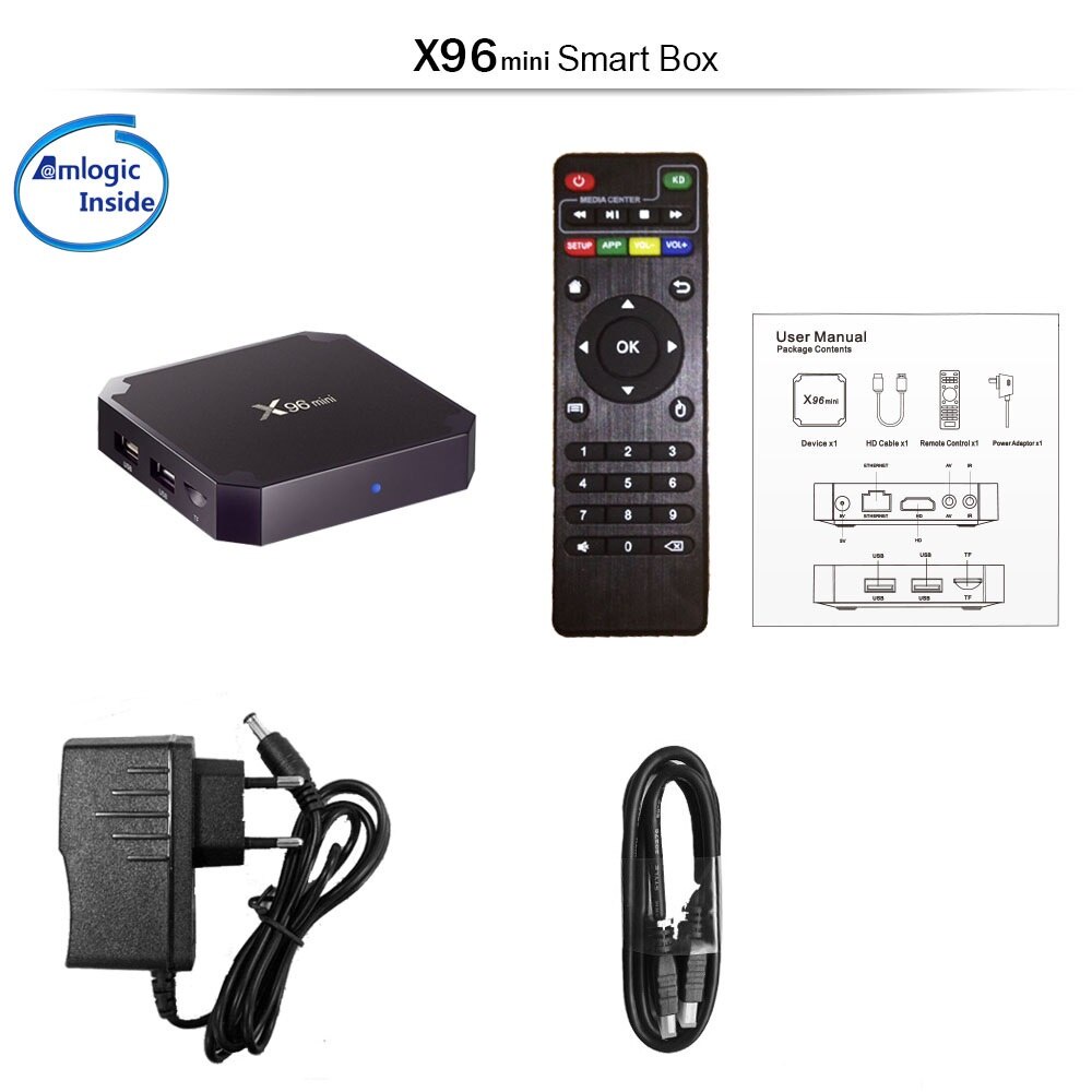 【CcExperts】Tv Box X96 Mini Android 7.1 2gb 16gb Amlogic S905W Quad Core 2.4ghz Wifi Android 9.0 1gb8gb Và Phụ Kiện