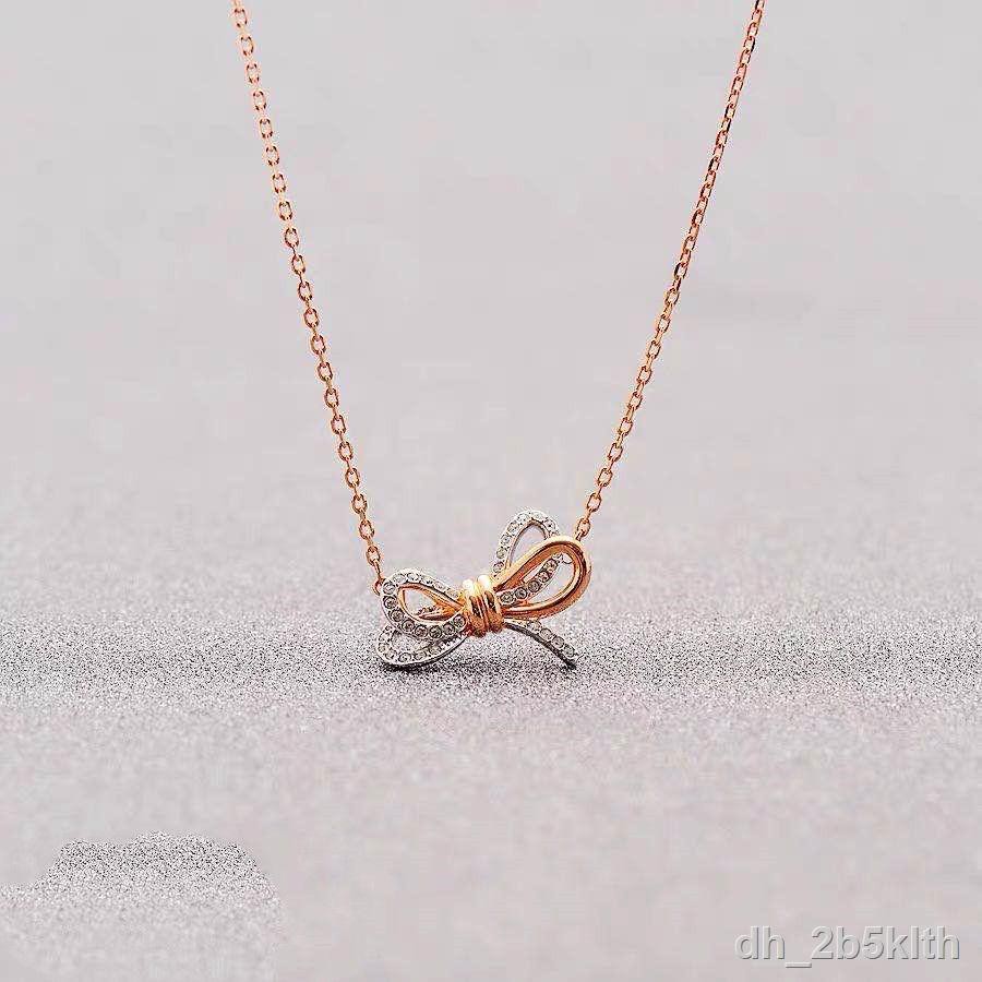 ۩Yếu tố Swarovski Vòng cổ nữ Tua dây chuyền thời trang điển Chuỗi áo len Valentine Ngày sinh nhật quà