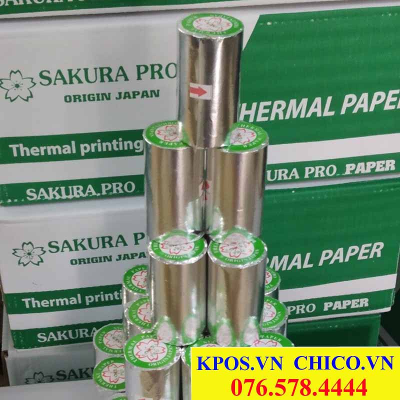 Combo 50 cuộn giấy in nhiệt K58x45mm sakura giá rẻ Chico.vn