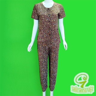 combo  sp - Đồ bộ bà già giá sỉ, áo cổ tròn 2 túi, tay ngắn - S07CT