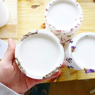 Đế đỡ nến trang trí hoa lavender tự nhiên