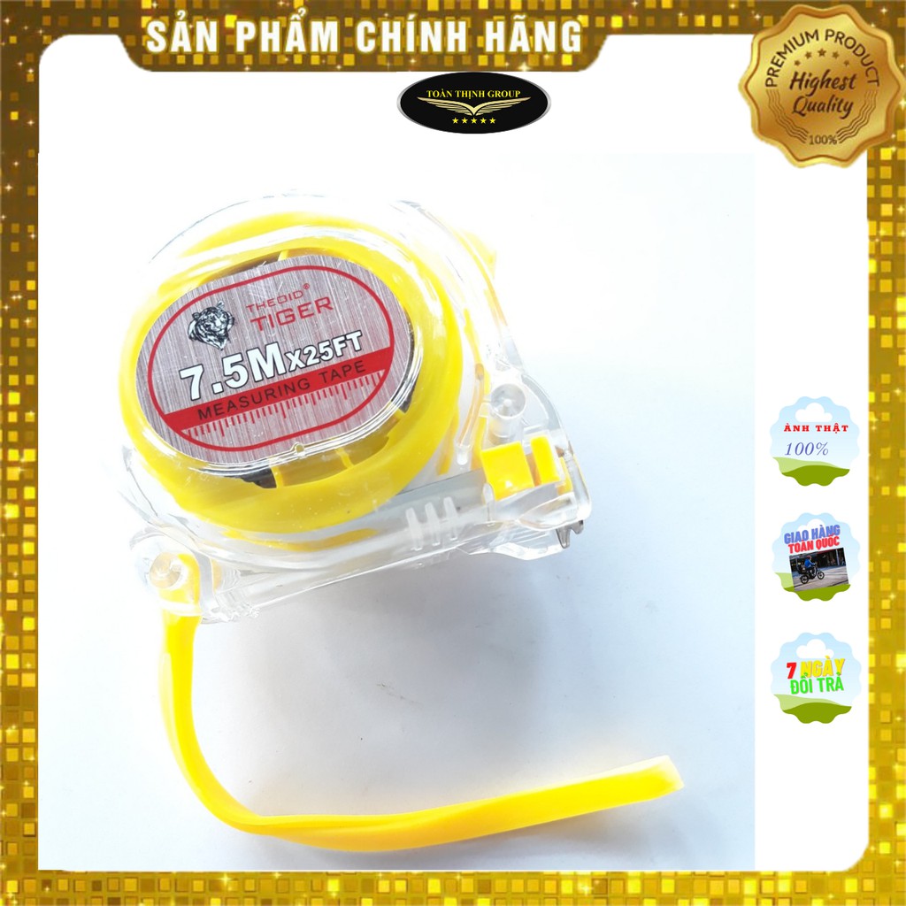 Thước Cuộn, Thước Dây Lỗ Ban - Nhiều Kích Cỡ 3m, 5m, 7m5, 10m - Thước 1 Mặt, 2 Mặt Hiệu Theoid Tiger