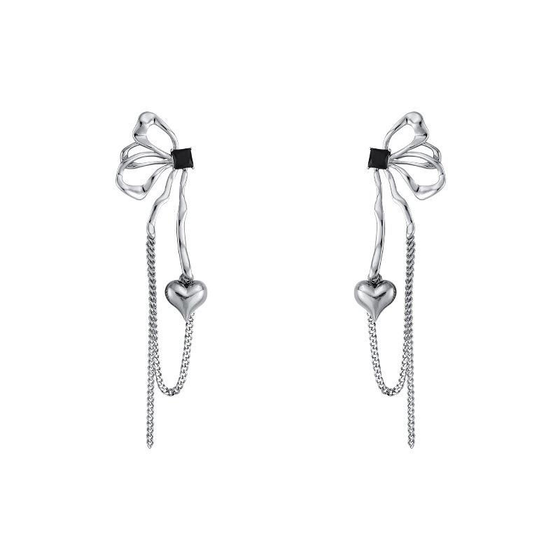 Bông tai mạ bạc thiết hình đôi cánh bướm