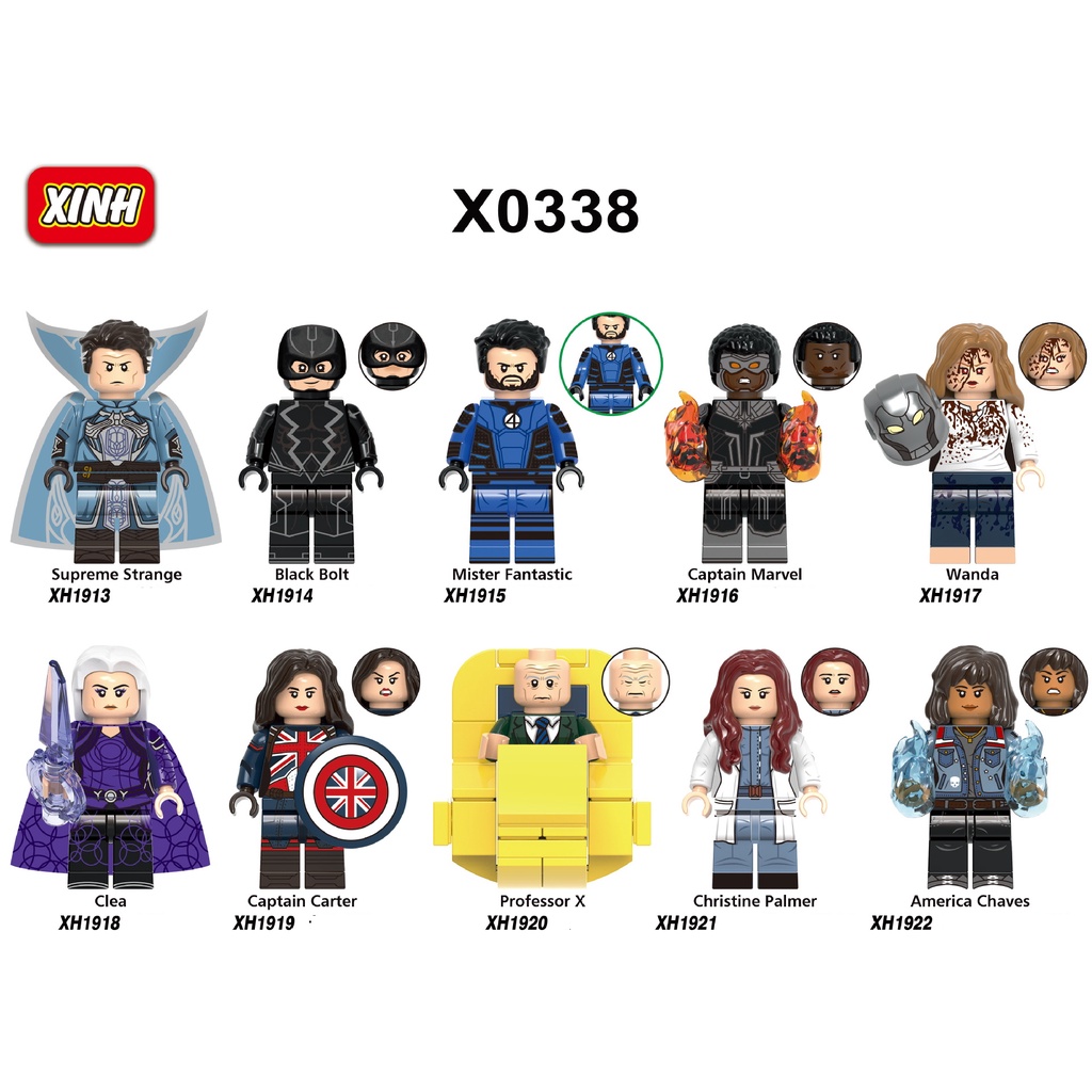 Minifigures Các Mẫu Nhân Vật Trong Doctor Strange 2 Captain  Wanda Professor X Mẫu Mới X0338 - Đồ Chơi Lắp Ráp