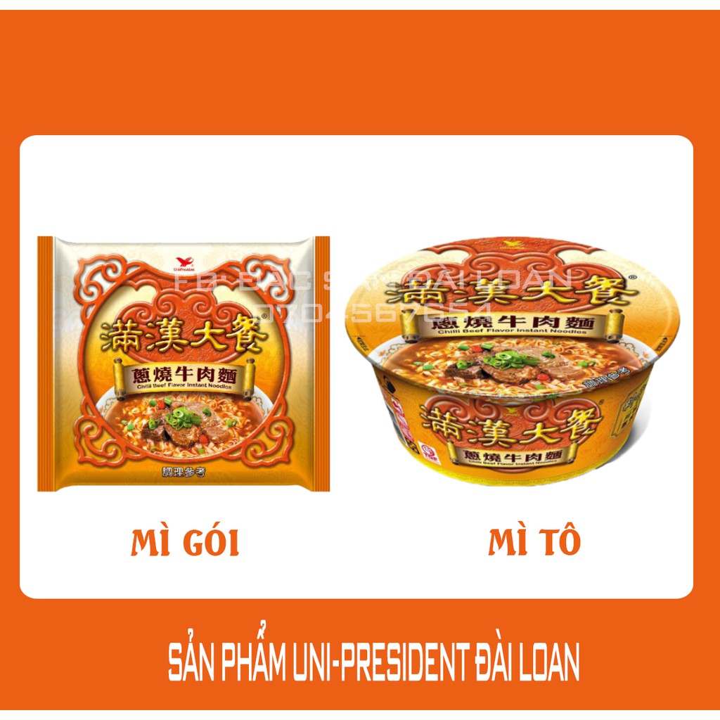 Mì Bò Hành Phi Mãn Hán Uni President Đài Loan
