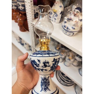 [Đồ thờ] Đèn dầu sứ