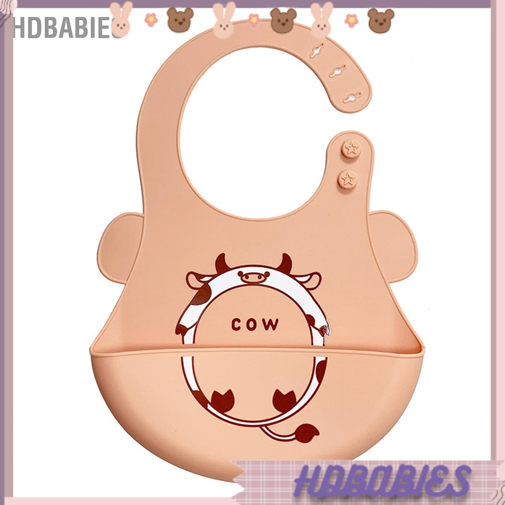 HDbabies Yếm em bé bằng silicon Chống thấm nước Nhẹ thoải mái chống xư