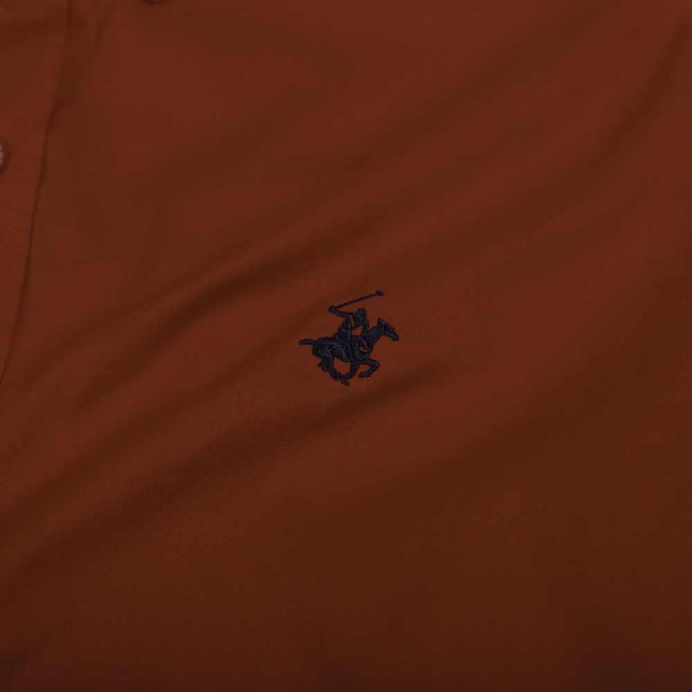 Beverly Hills Polo Club - Áo sơ mi Dài tay Nam Regular Fit Đỏ rượu RW- BHPC CMRSS22TL011