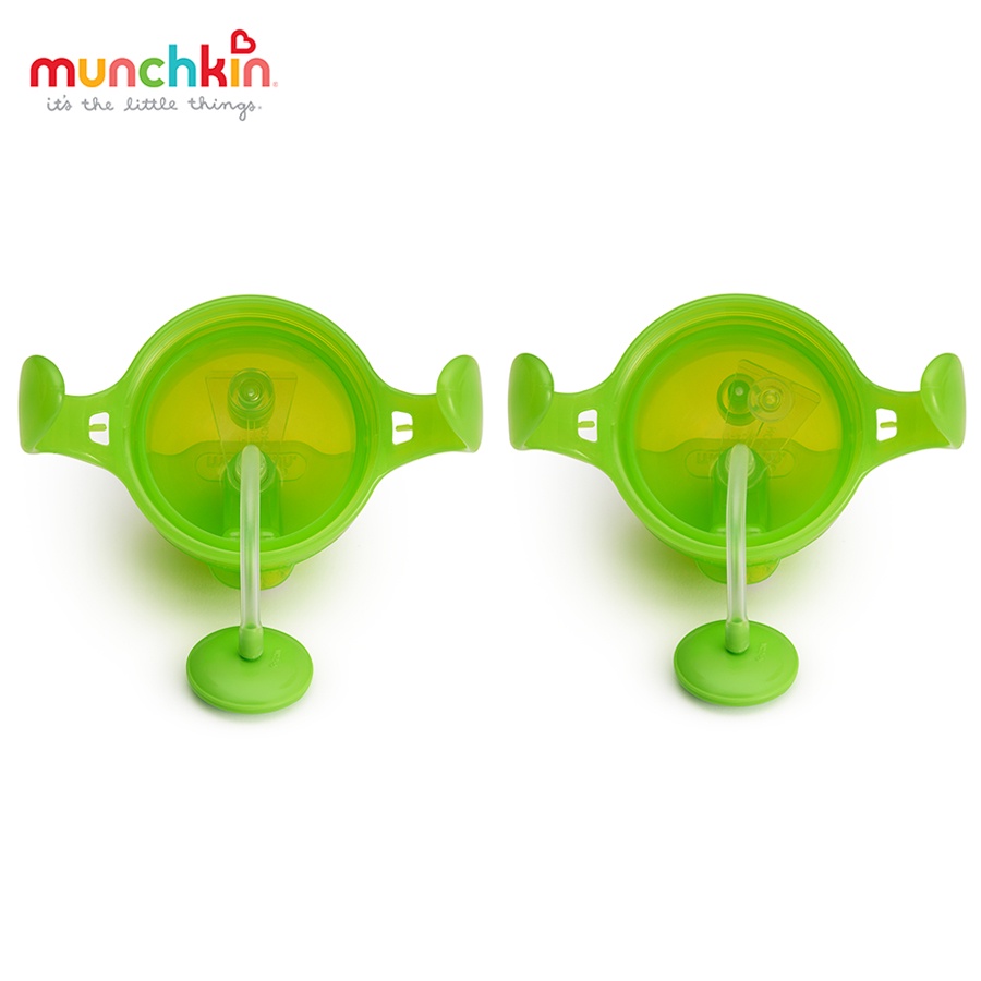 Cốc tập uống mọi tư thế Munchkin có ống hút silicone kèm chổi cọ MK24188