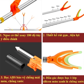 [Full inox] Chống cần câu đài, câu đơn Siêu Bền kangh