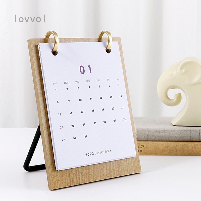 Lịch Giấy Để Bàn 2023 Ghi Kế Hoạch Hai Ngày Thiết Kế Đơn Giản Trang Trí Văn Phòng / Trường Học