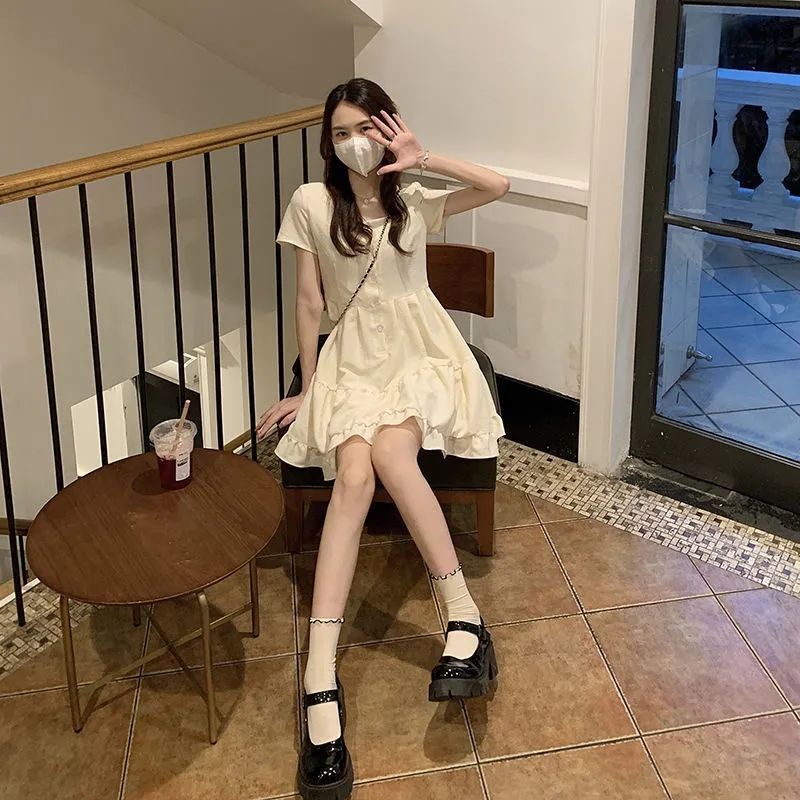 Đầm COZOKC tay ngắn dáng ôm hợp thời trang
