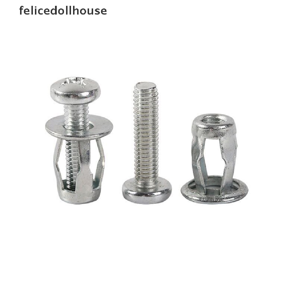 Set 10 ốc vít kim loại M5/ M6 dùng cho xe hơi/ tường/ sắt