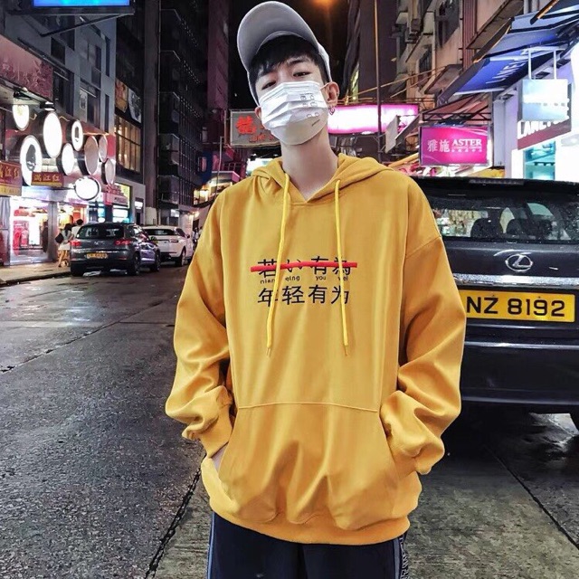 Áo hoodie thêu chữ Hàn | BigBuy360 - bigbuy360.vn