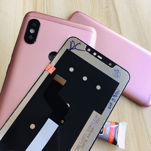 Combo Bộ Vỏ Sườn + Màn Hình Xiaomi Redmi Note 6 / Note 6 Pro Zin Hàng Cao Cấp (Tặng tuýp keo)