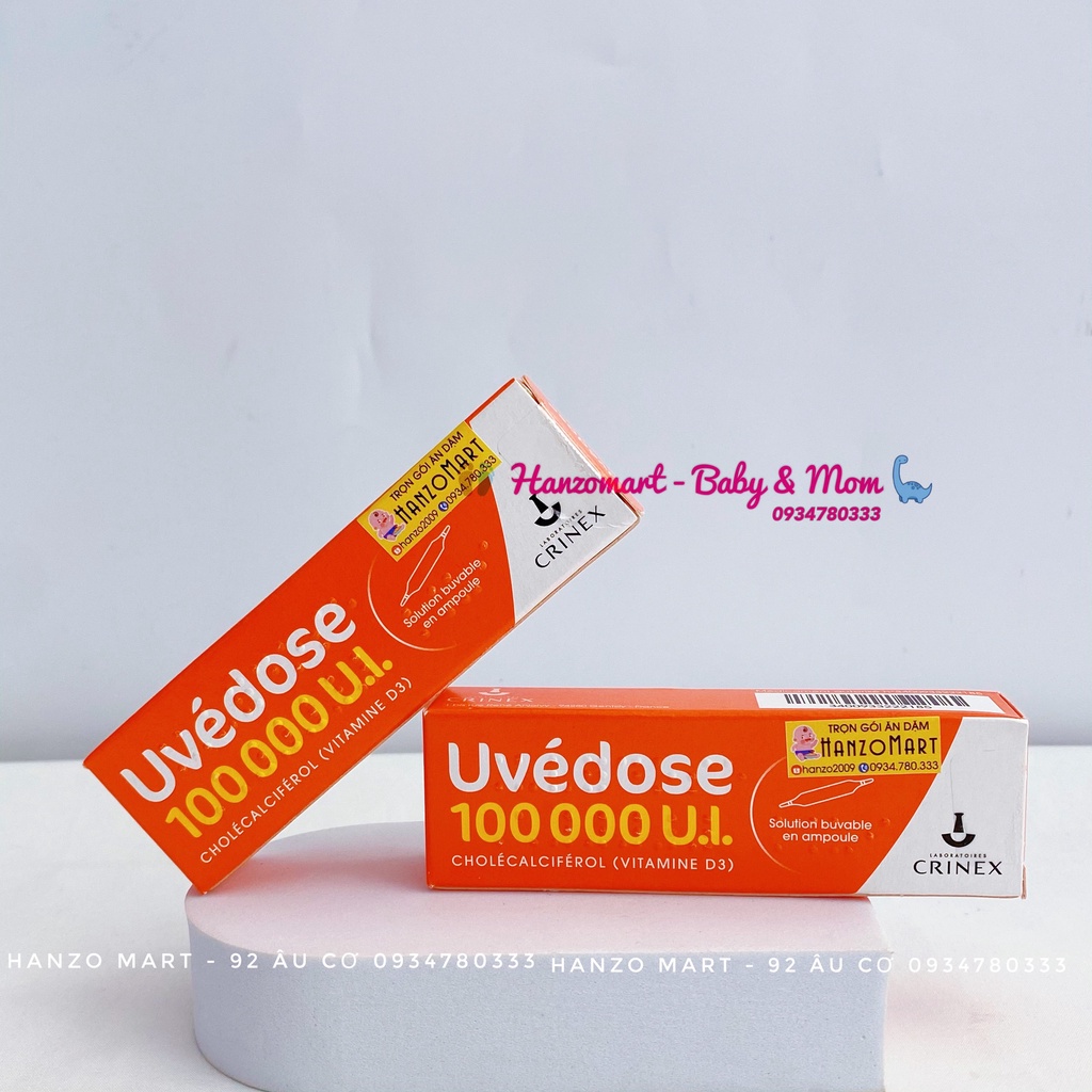Vitamin D3 Uvedose Liều Cao 100000 UI Của Pháp Cho Bé - hộp 1 ống