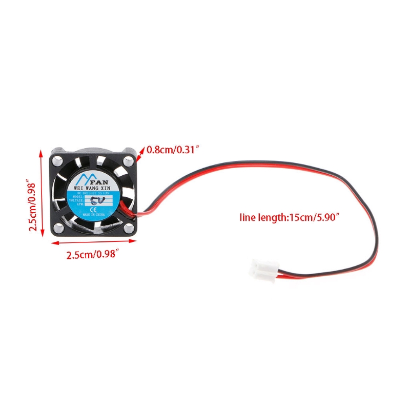 Quạt làm mát cho con chip 25×25×7mm DC 5V 12V