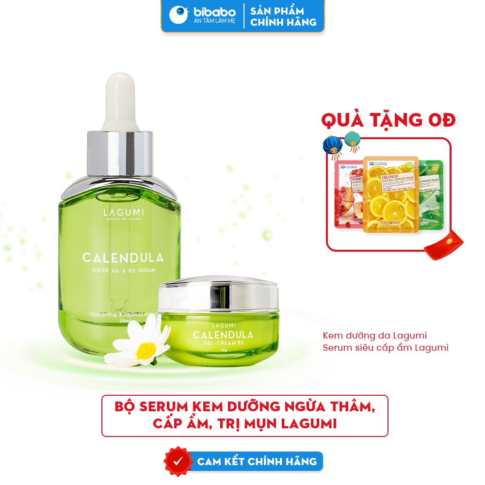 Set Serum, Kem Dưỡng Lagumi siêu cấp ẩm super HA &amp; B5 30ml