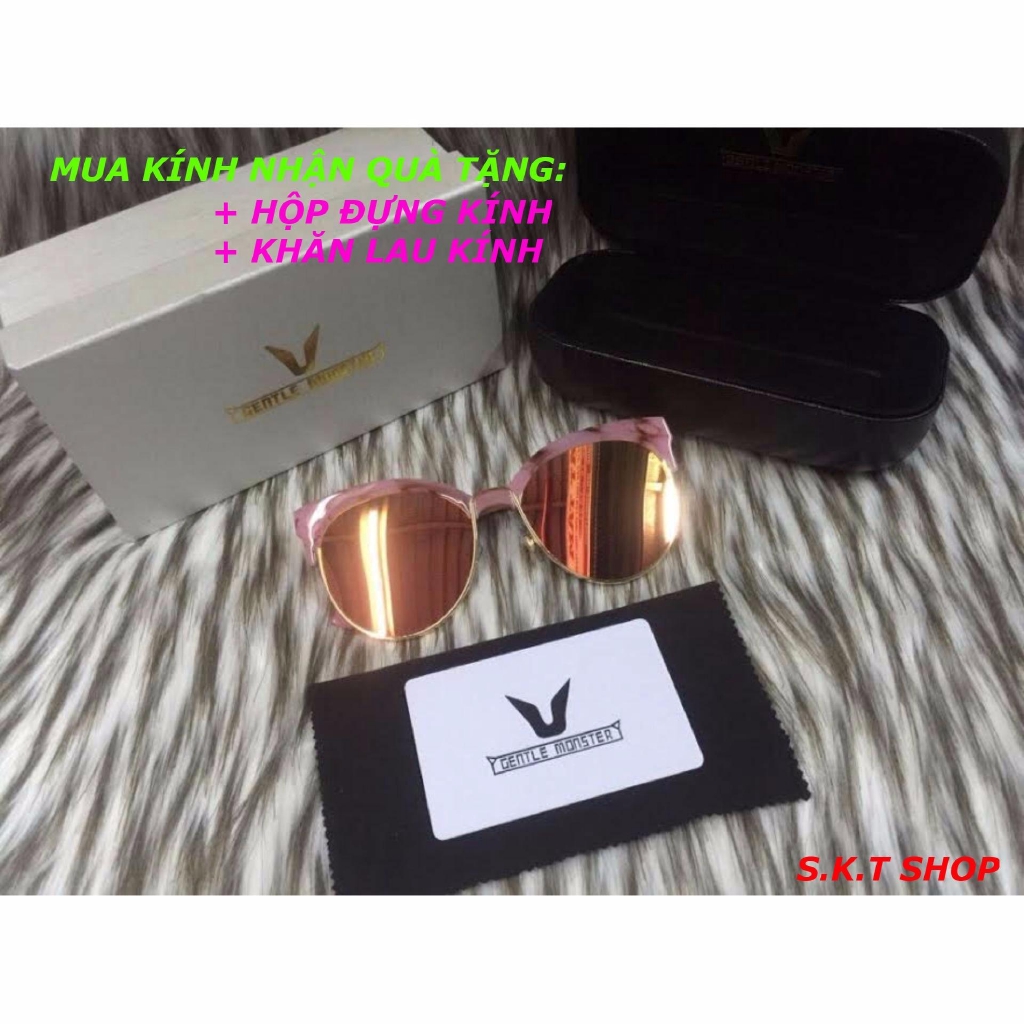 Kính thời trang nửa gọng tráng gương