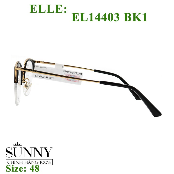 Gọng kính thời trang Elle EL14403 BK1 chính hãng, bảo hành toàn quốc