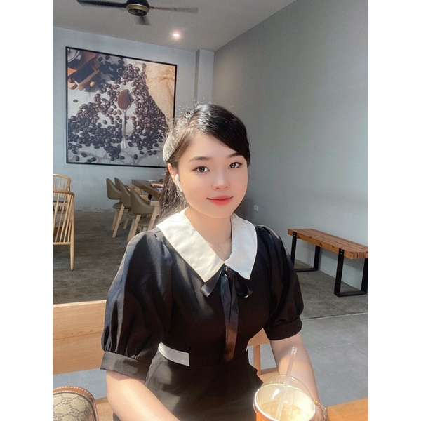 ĐẦM PHỐI CỔ TRẮNG LINA DRESS T219