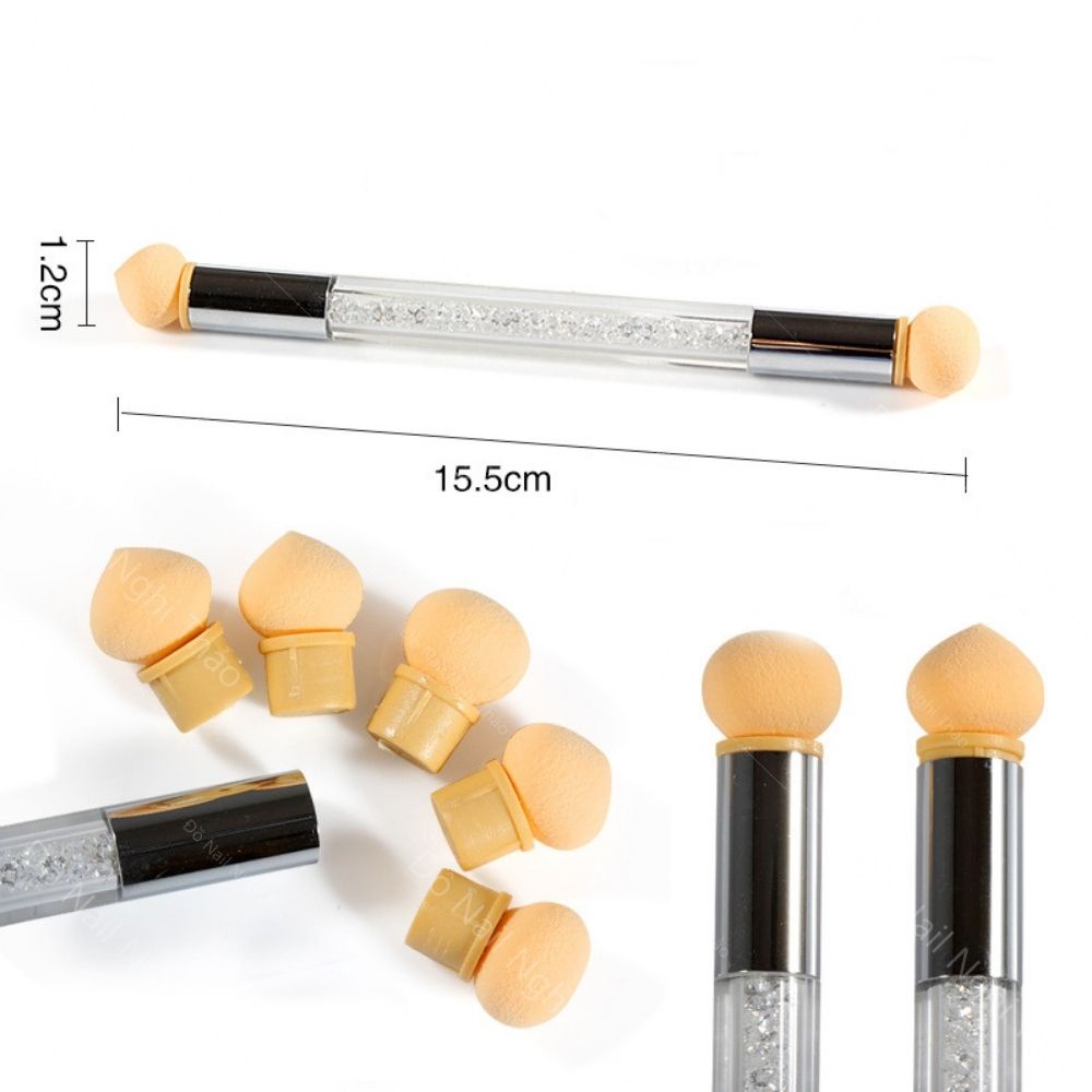 Cọ dặm ombre 2 đầu cán đá