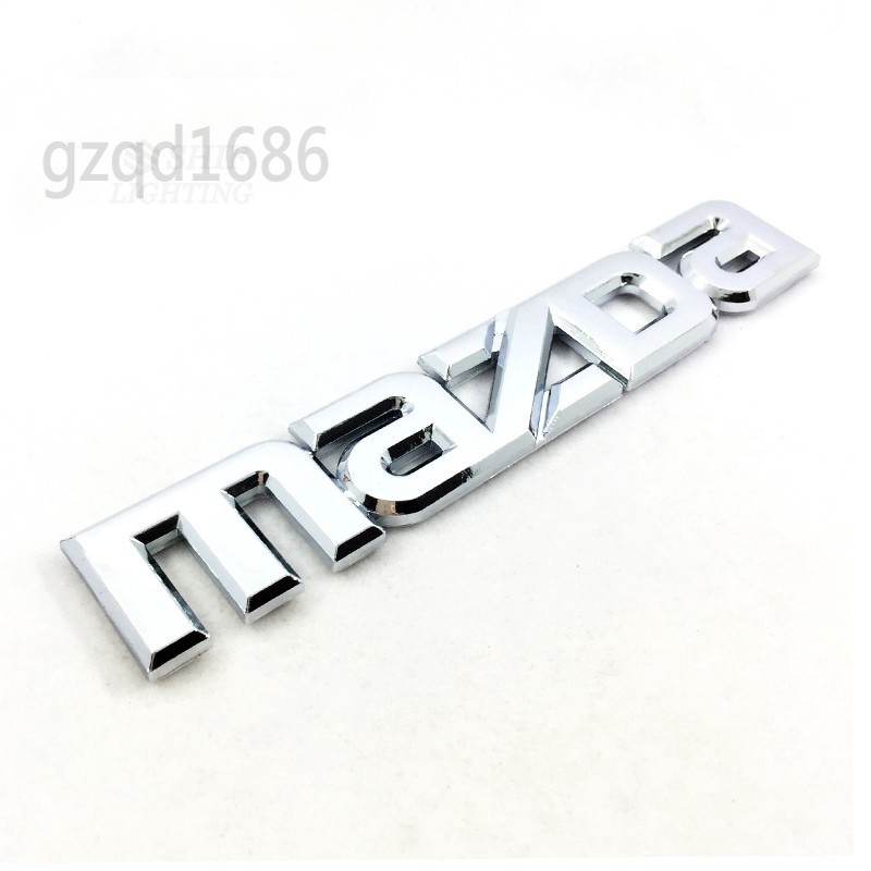 Nhãn dán hình logo chữ MAZDA bằng ABS màu crom dành cho cốp sau xe hơi MAZDA