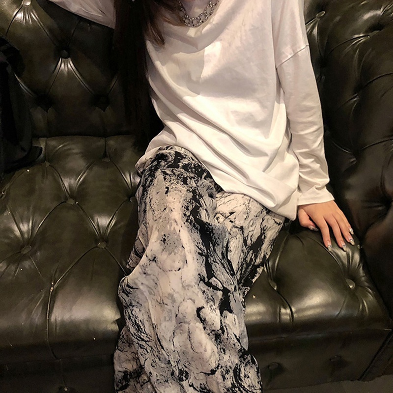 Quần âu nữ rộng rãi, Thun lưng rộng co giãn, Ice Silk ôm vừa vặn, Ice Silk, Buộc theo dõi màu nhuộm