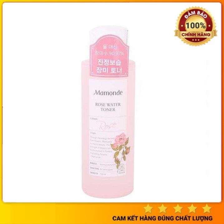 [CHÍNH HÃNG] Nước Hoa Hồng, Toner Hoa Hồng Mamonde Rose Không Cồn 150ml, 250ml Dành Cho Mọi Loại Da