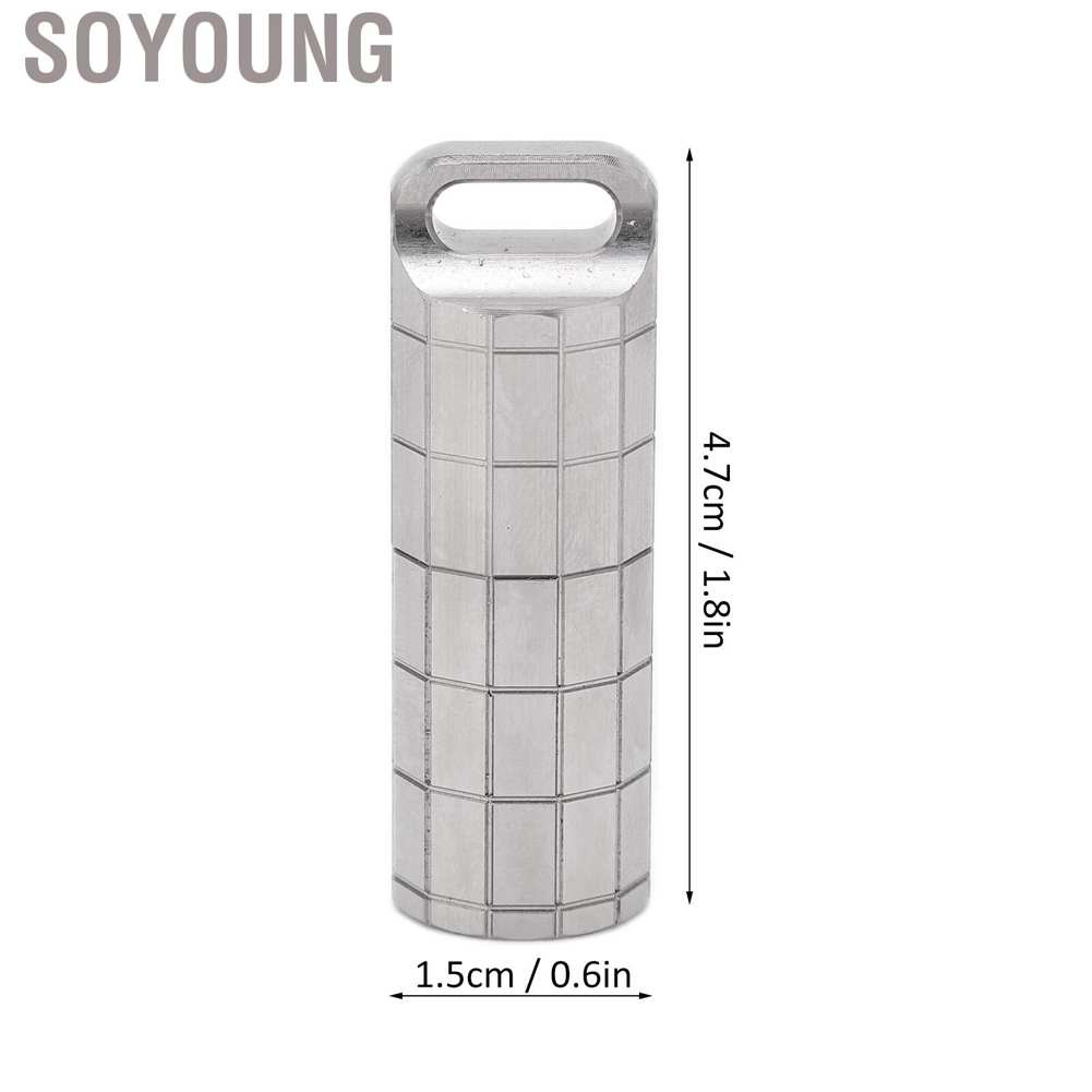 Hộp đựng thuốc mini bằng hợp kim titan tiện dụng mang theo du lịch cắm trại