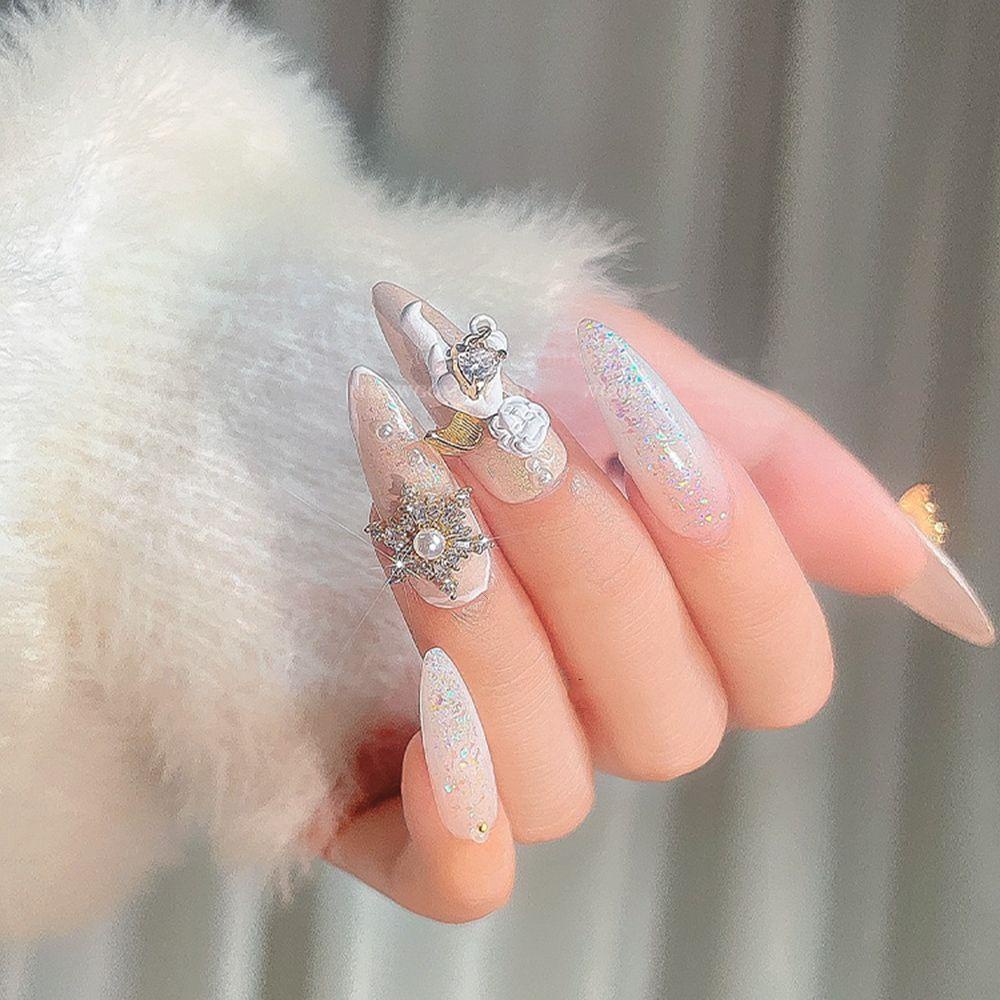 QQMALL Đá 3D Sang Trọng Dùng Trang Trí Móng Tay