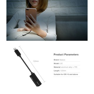 Cáp chuyển đổi Lightning ra Lightning + Audio 3.5mm Baseus L32