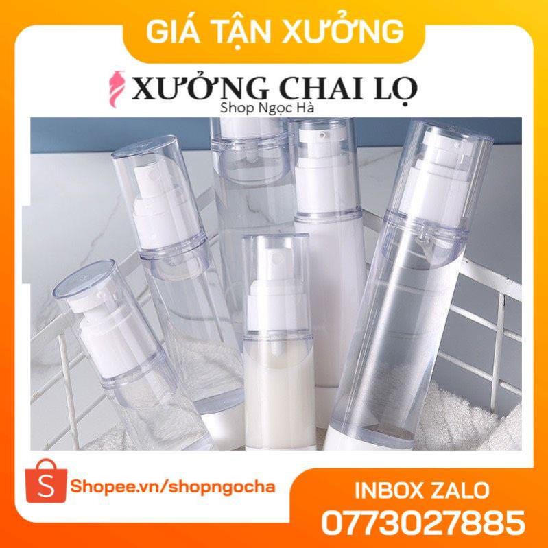Chai nhựa hút chân không xịt phun sương 15ml,30ml,50ml chiết mỹ phẩm , phụ kiện du lịch