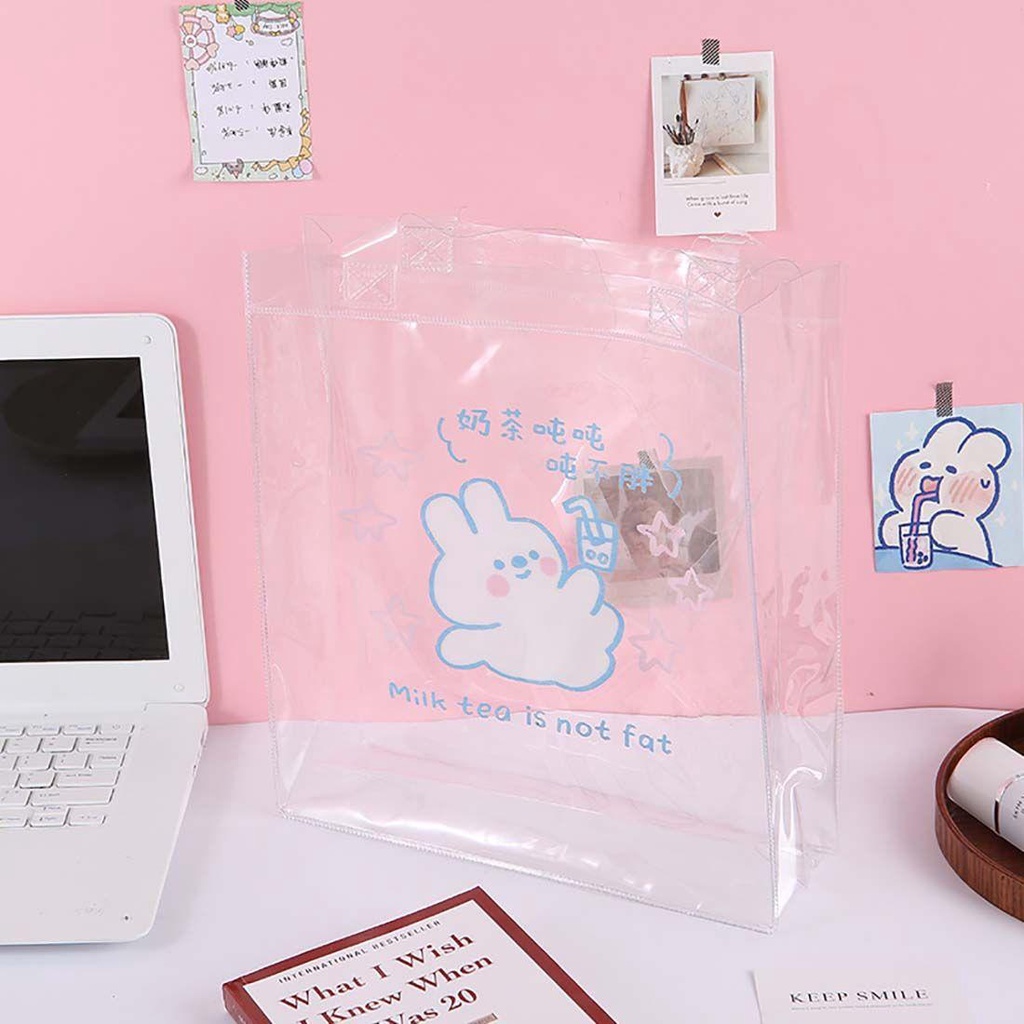 Balo Nhựa PVC In Chữ Haversack Thời Trang
