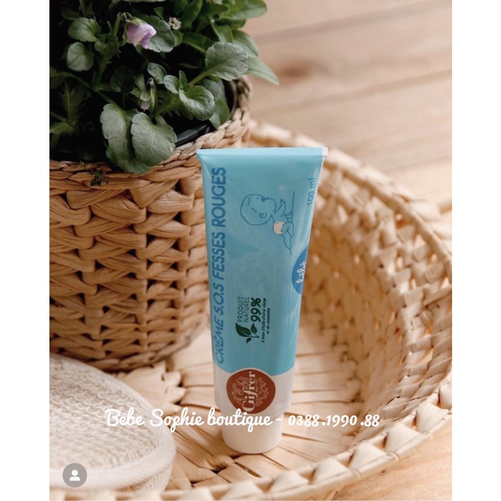Hàng Pháp - Kem hăm Gifrer, thành phần thiên nhiên - dùng cho bé từ 0m, 100ml