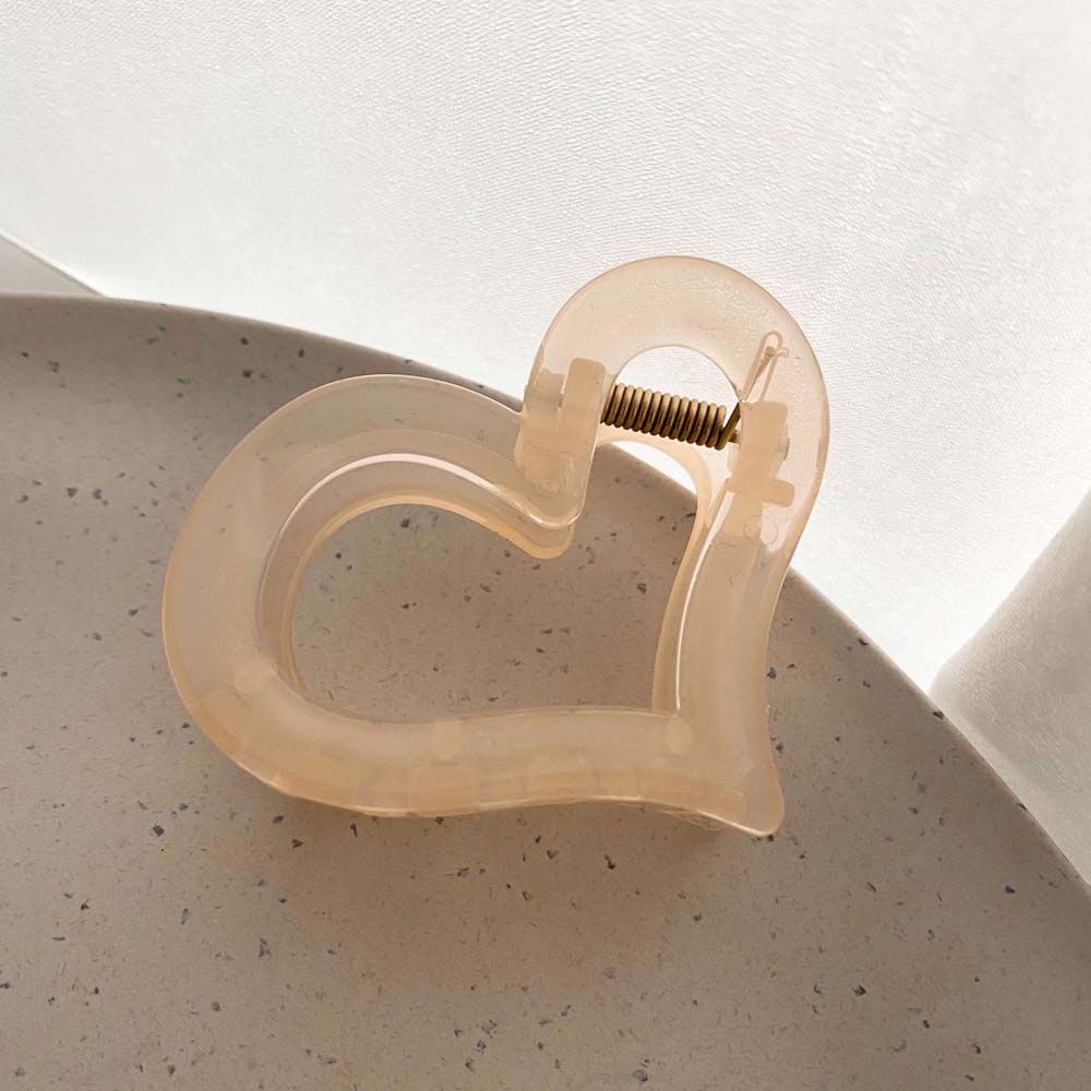 Kẹp tóc hình trái tim/oval màu sắc độc đáo phong cách Hàn Quốc cho nữ