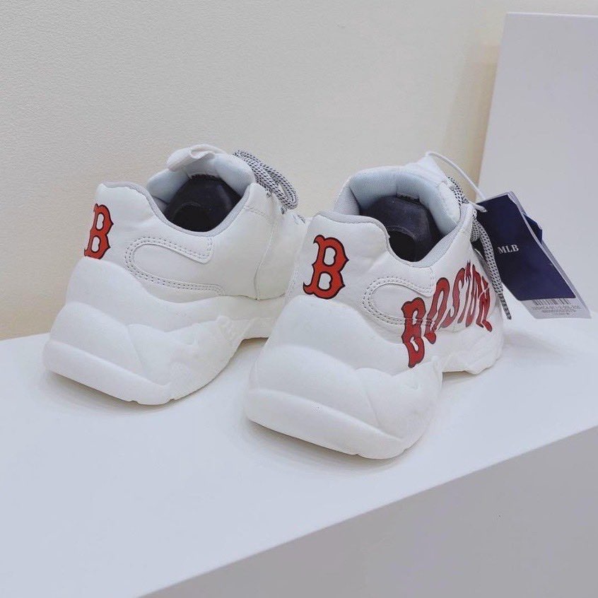 ✅ 𝐌𝐋𝐁, Giày Boston , sneaker ulzzang trắng độn đế tăng chiều cao 4cm.