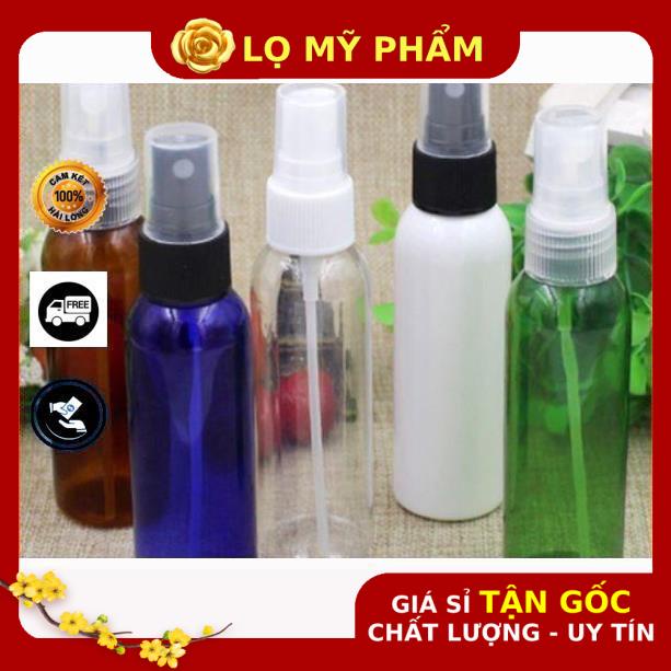 Chai Xịt Phun Sương ❤ GIÁ TỐT NHẤT ❤ Chai nhựa pet xịt phun sương 100ml,50ml,30ml,20ml,10ml chiết mỹ phẩm .