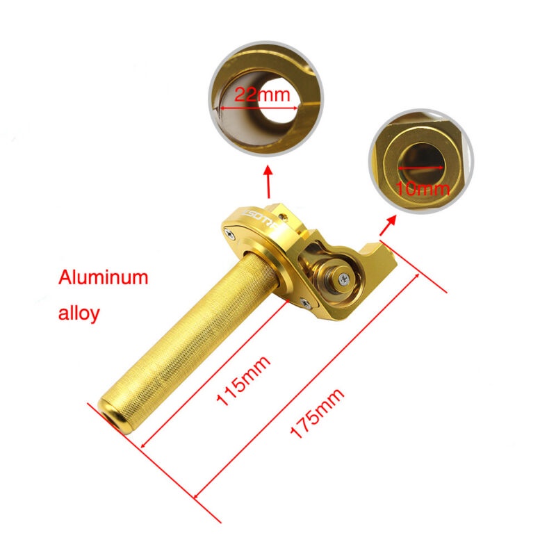 ACERBIS 22mm CNC Aluminum Acerbs Throttle Grip Quick Twister + Throttle Cable
